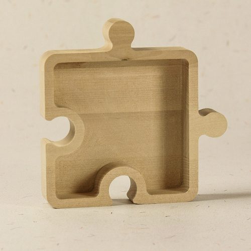 puzzle alakú kis fa tálca